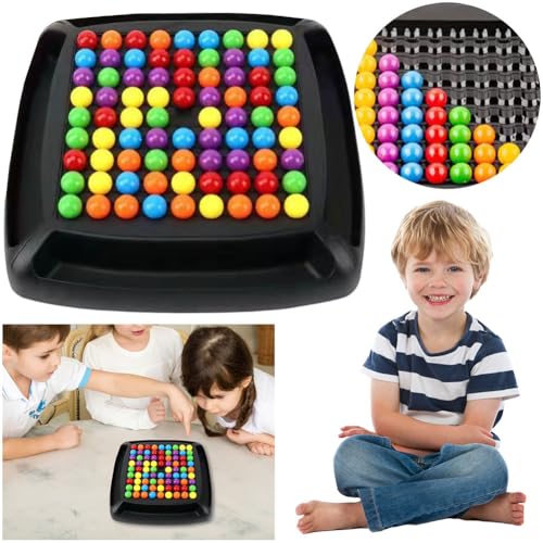 Lovehomily Regenbogenball-Matching-Spielzeug, buntes, lustiges Puzzle, Schachbrettspiel, intelligentes Denkspiel, Regenbogenball-Eliminierungsspiel, Partyspiel for Kinder und Erwachsene von Lovehomily