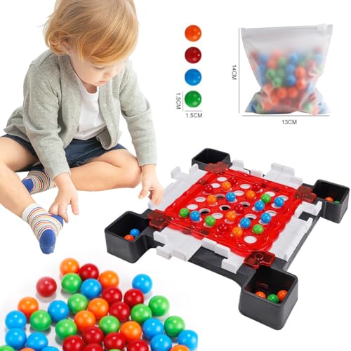 Lovehomily Regenbogenball-Matching-Spielzeug, buntes, lustiges Puzzle, Schachbrettspiel, intelligentes Gehirnspiel, Regenbogenball-Ausscheidungsspiel, Familienspiel, Spielzeug for Kinder und von Lovehomily