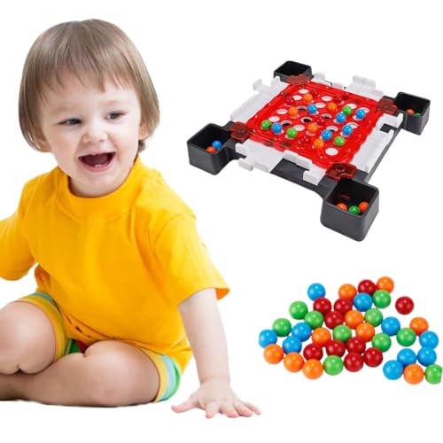 Lovehomily Regenbogenball-Matching-Spielzeug, buntes, lustiges Puzzle, Schachbrettspiel, intelligentes Gehirnspiel, Regenbogenball-Ausscheidungsspiel, Familienspiel, Spielzeug for Kinder und von Lovehomily