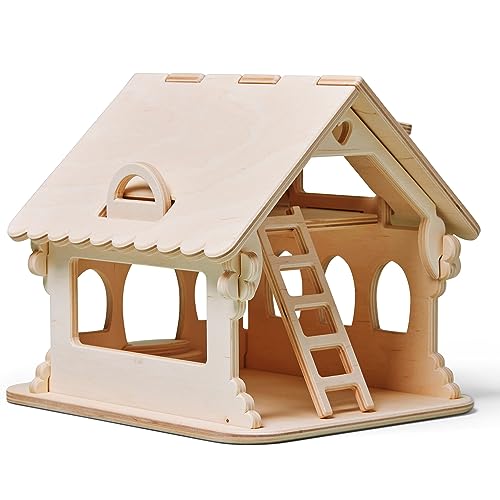 Lovelties - Ferienheim- hergestellt in den Niederlanden aus nachhaltigem Holz - Holzspielzeug-Ferienheim - für Kinder ab 3 Jahren von Lovelties