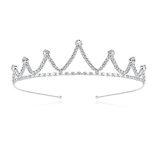 Lovelyshop Tiara für Mädchen, königliches Strass-Diadem für Geburtstag, Prinzessinnen-Party von Lovelyshop