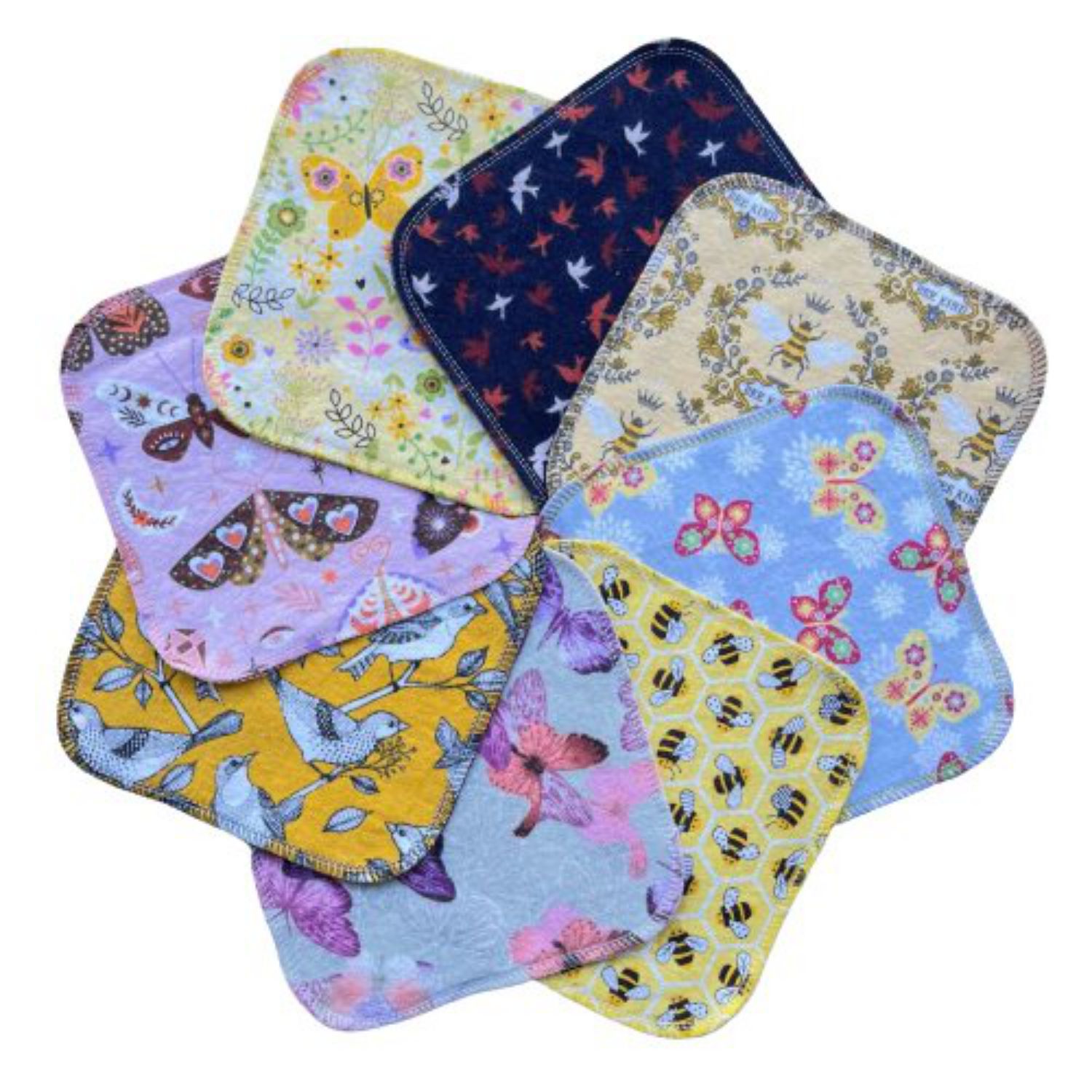 Lover of Life große Waschlappen - 8 St. - Vögel - Schmetterlinge 2 Lover of Life große Waschlappen - 8 St. - Vögel - Schmetterlinge 2 von Lover of Life