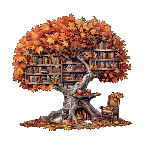 Holzpuzzle Erwachsene Baum Bibliothek - 225 Teile holzpuzzle Geschenkbox, Wanddekoration und Geschenk für Freunde und Familien Holzpuzzle Erwachsene Baum Bibliothek - 225 Teile holzpuzzle Geschenkbox, Wanddekoration und Geschenk für Freunde und Familien von Lovpippi