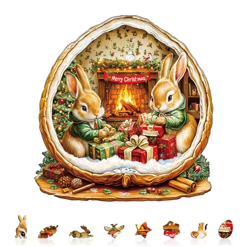 Holzpuzzle Erwachsene Kaninchenhaus - 100 Teile Holzpuzzle in Geschenkbox Freund & Kinder Holzpuzzle Erwachsene Kaninchenhaus - 100 Teile Holzpuzzle in Geschenkbox Freund & Kinder von Lovpippi