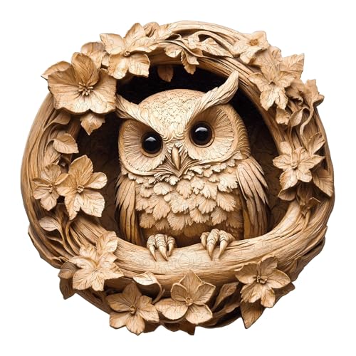 Holzpuzzles für Erwachsene und Kinder, 100 Teile Holzpuzzle Erwachsene, Kreisförmige Einzigartige Puzzle, Wooden Puzzle 3D owl-1, Holz Puzzle Mit Geschenkbox Aus Holz von Lovpippi