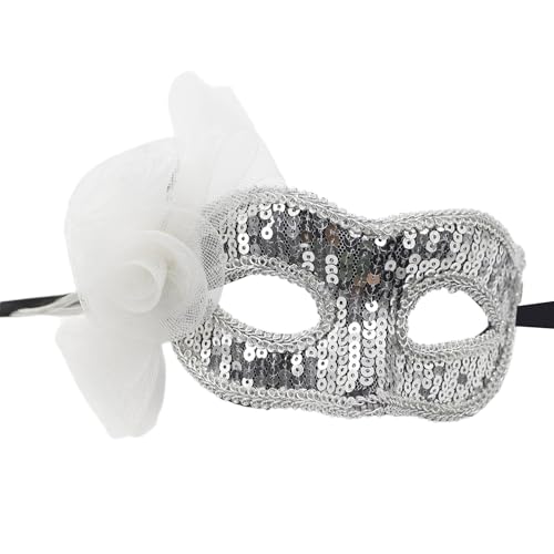 Loxyxbnh Damen Blumen Maskerade Maske Venezianer Halloween Karneval Kostüme Maske Party Tanz Abschlussball Maske Halbe Gesichtsmaske von Loxyxbnh