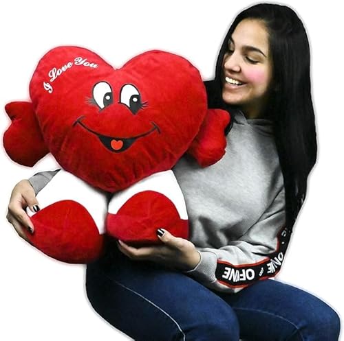 Loyfer Teddybär Pfoten in Herzform mit Füßen, Geschenk zum Valentinstag, Höhe 45 cm. von Loyfer