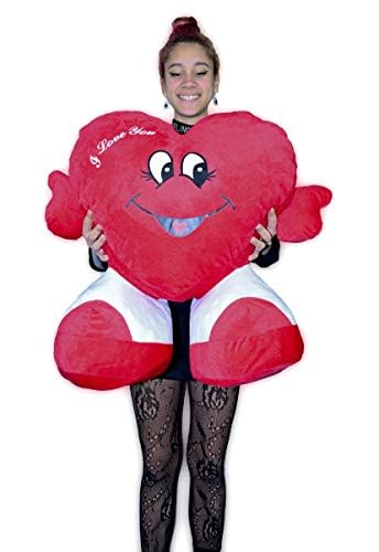 Loyfer Teddybär Pfoten in Herzform mit Füßen, Geschenk zum Valentinstag, Höhe 65 cm. von Loyfer