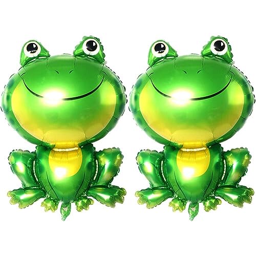 Frosch-Folien-Walking-Ballons 2 Stück Großer Frosch-Heliumballon Folienballons Tierthema Babyparty Geburtstagsfeierdekoration von Lpitoy