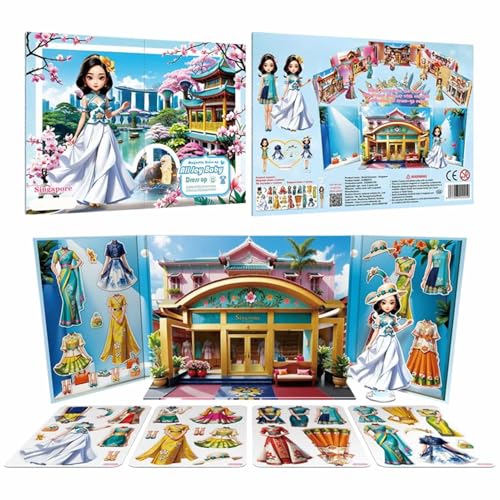 Lpoppcx Magnetic Dress Up,Prinzessin magnetische Verkleidungsaufkleber Papierpuppe | Lernspielzeug Rollenspiel Für Kinder Mädchen Reisespiele Geburtstagsgeschenk Partymitgebsel Lpoppcx Magnetic Dress Up,Prinzessin magnetische Verkleidungsaufkleber Papierpuppe | Lernspielzeug Rollenspiel Für Kinder Mädchen Reisespiele Geburtstagsgeschenk Partymitgebsel von Lpoppcx