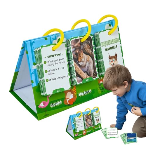 Animal Cognition Cards, kognitive Flash -Karten, Lernspiel, ansprechendes Lernwerkzeug, interaktives Matching -Spiel 6,5 cm/ 2,56 Zoll für Homeschool -Kinder von Lpsdssre