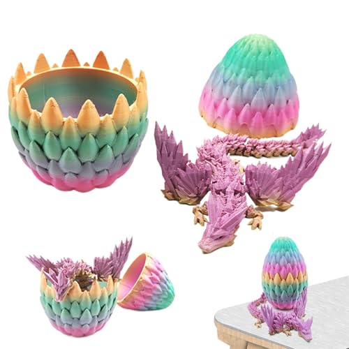 Articulated Dragon Toy | Dragon Egg Home Decor | Collectible Dragon Figurines | Dragon Figurine with Egg | Dragon Toy for Boys Intricate Articulated Design for Boys Kids von Lpsdssre