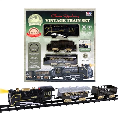 Electric Train Set | Vintage Train Toys | Interactive Train Set | Toy Train with Sound Effects | Train Toys with Lights Classic Vintage Design for Holiday Birthday von Lpsdssre