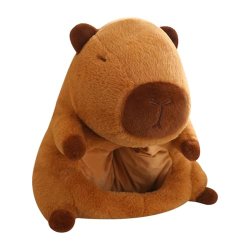 Lpsdssre Capybara Plüschmütze, Capybara-Kostüm-Kopfbedeckung, niedliche Tier-Kopfbedeckung, weiches und gemütliches Material, leicht und bequem, 38 x 35 cm, für Themenpartys, Cosplay und von Lpsdssre