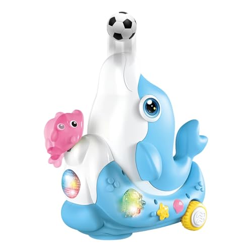 Lpsdssre Crawling Dolphin Toy | Musical Dolphin Toy | Interactive Crawling Toy | Light Up Dolphin Toy | Blowing Ball Design Toy Interactive Experience for Kids, Friends, Girls von Lpsdssre