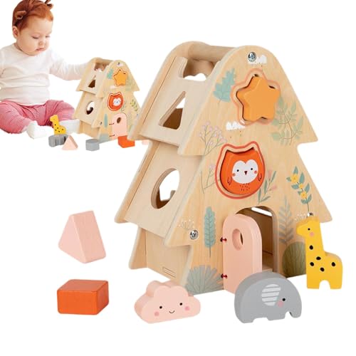 Lpsdssre Formsortierwürfel | Sortierspielzeug aus Holz | Formblock-Set für Kinder | Formsortierspiel | Pädagogische Sortierblöcke, ansprechend und lehrreich für Mädchen und von Lpsdssre