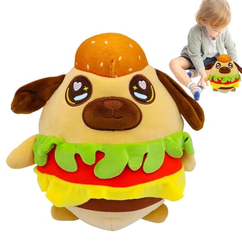 Lpsdssre Hamburger Dog Plush, Welpe Spielzeug, Hundeplus von Lpsdssre