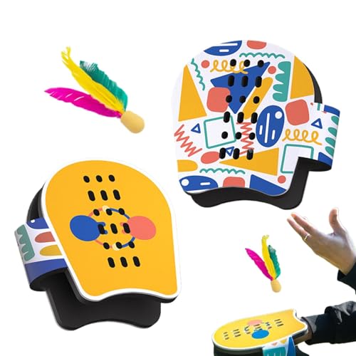 Lpsdssre Paddelballspiel | Tragbarer Federball Paddel Sport für Kinder | Verbessert die Hand-Augen-Koordination Erwachsene Kinder Balance Training Ball Sport für Camping, Park von Lpsdssre