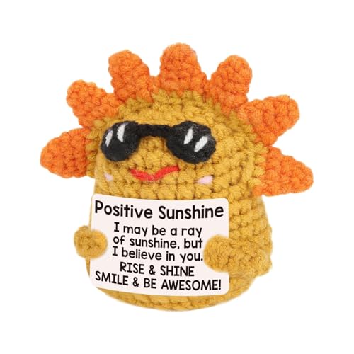 Lpsdssre Positive Sonnenscheinpuppe, Spielzeug, emotionale Unterstützung inspirierend, motivierendes Design, einzigartiges Design 10x9.5 cm/3,94 x 3,74 Zoll für Freunde Schwestern Kinder von Lpsdssre