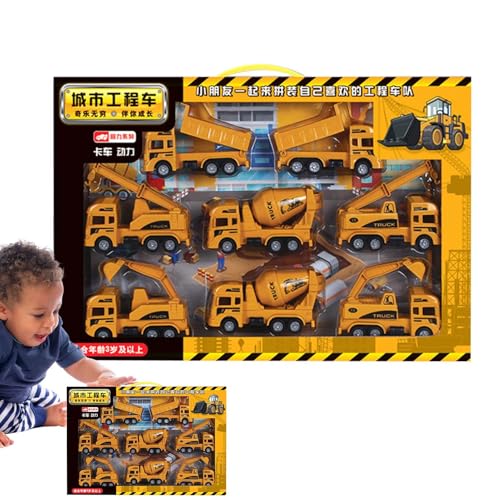 Lpsdssre Spielzeug-Bauwagen für Kinder,Bau-Spielfahrzeuge - Push-and-Go-Trägheits-Konstruktionsauto-Spielzeug - Verbessern Sie Ihre sozialen Fähigkeiten. Spielzeugbagger, Bulldozer, LKWs für Hinterhof von Lpsdssre