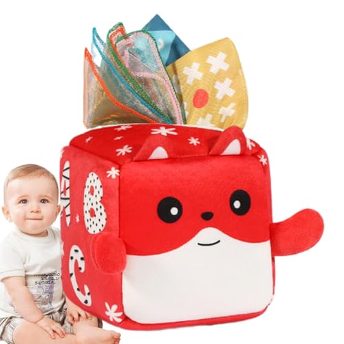 Lpsdssre Toy Tissue Box | Stuffed Animal Tissue Box | Cartoon Animal Tissue Box | Sensory Toy Tissue Box | Crinkle Paper Toy Interactive and Fun Sensory Experience for Kids for Boy and Girl von Lpsdssre