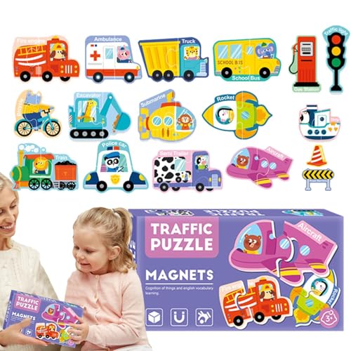 Magnetische Puzzles für Kinder, pädagogische Magnete, lustige Lernrätsel, Magnetspielzeug, magnetisches Puzzle-Set für Kinder, interaktives und lustiges Lernen für Kinder, magnetische Reisespiele von Lpsdssre