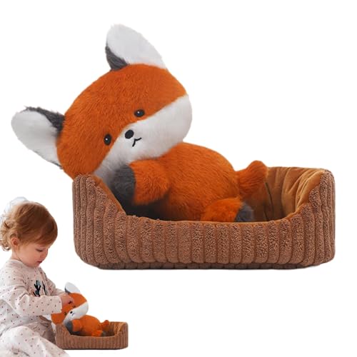 Stofftiere Plüsch, Fuchs Welpe , kuschelige Puppengeschenke leicht und tragbar, fördert ein fantasievolles Spiel 18 cm/7,09 Zoll für Kinder Teenager und Erwachsene, die weiches Stofftier lieben von Lpsdssre