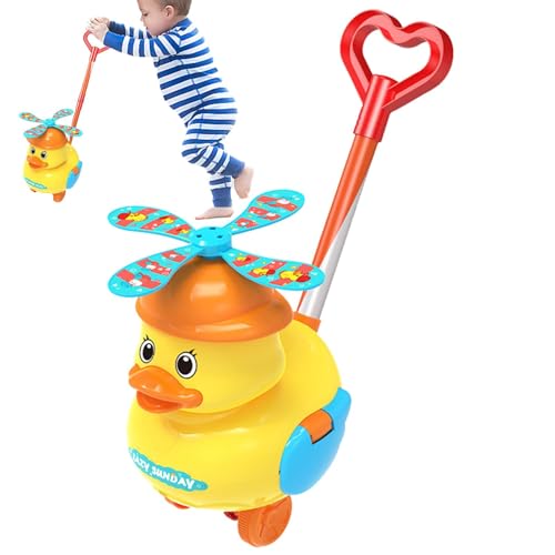 Toddler Push Walker | Learning to Walk Toy | Yellow Duck Push Toy | Waddling Action Toy | Quacking Sound Walker Encourages Early Walking Development for Kids, Walking Toy von Lpsdssre