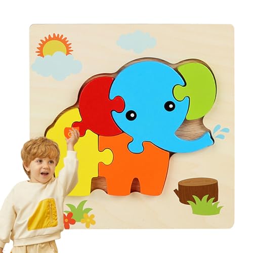 Wooden Animal Puzzle | Educational Toddler Puzzle | Preschool Learning Toys | Animal Puzzle for Kids | Wooden Toys Boosts Learning and Development for Kids von Lpsdssre