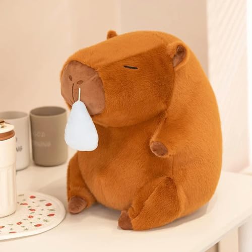 LsnDxg Capybara Rotziges Tier Plüsch Augen Geschlossen Kleine Karikatur Geschenk 33cm 1 von LsnDxg