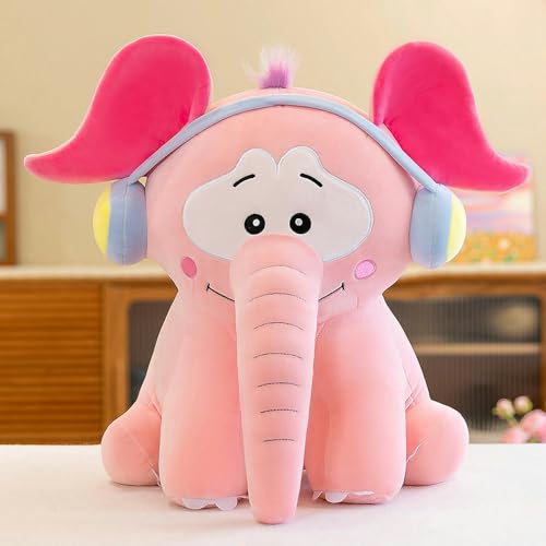 LsnDxg Elefant Plüschtier super süße Kopfhörer Elefant Ragdoll Kinder Tier Kissen Geschenk Geburtstagsgeschenk 35cm 1 von LsnDxg