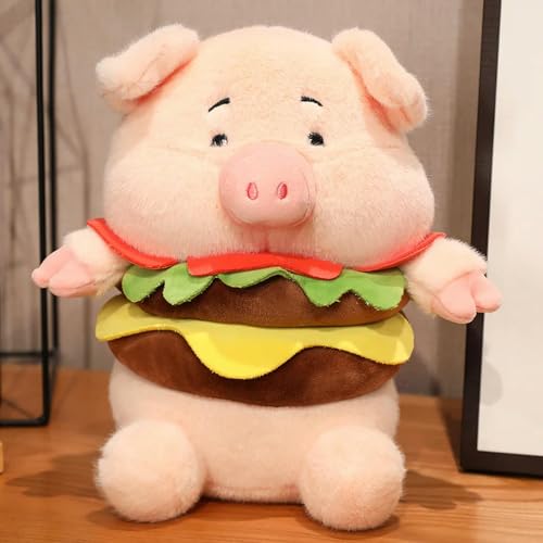 LsnDxg Hamburger Schwein Hund Plüschtier Plüsch Cartoon Lebensmittel Tier Plüschtier Junge Mädchen Geschenk Geburtstag 25cm 2 von LsnDxg