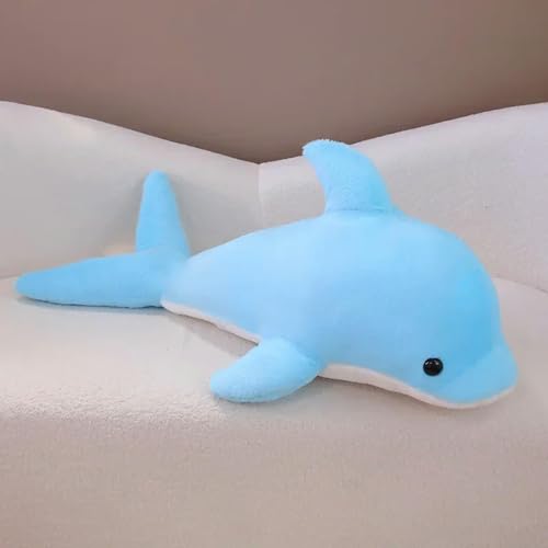 LsnDxg Kawaii Delfin Plüschtiere, süße Plüsch weiche Tiere, Kinderpuppen, Mädchen Kissen Geschenke, Geburtstag 80cm 1 von LsnDxg