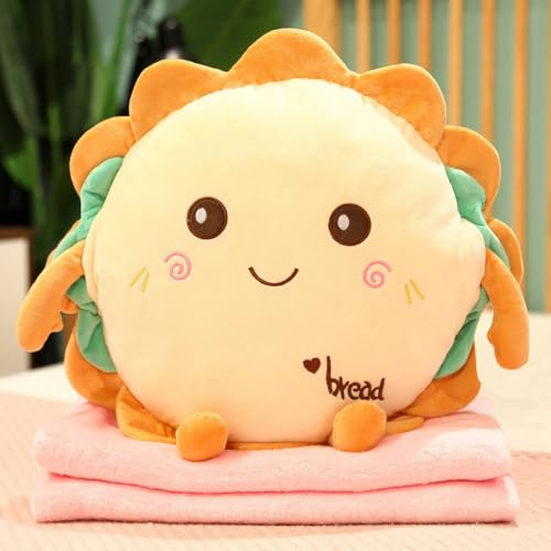 LsnDxg Neu Sonnenblume Brot Kissen Burger Home Event Kinder Geburtstagsgeschenk 55CM 1 von LsnDxg