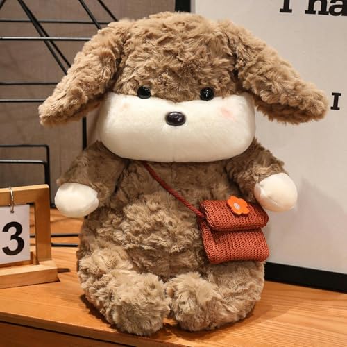 LsnDxg Neue Rucksack Schokolade Welpe Puppe Haustier Hund Plüsch Puppe Geburtstagsgeschenk Kinder 45CM 3 von LsnDxg