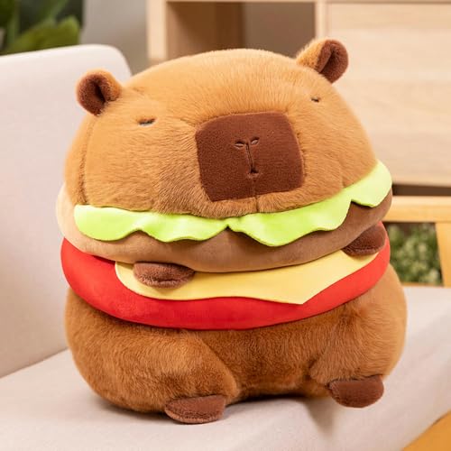 LsnDxg Neue kreative Burger Capybara Schweinchen Kissen Capybara Brot Schwein Puppe Geschenk Kinder Geburtstagsgeschenk 30CM 1 von LsnDxg