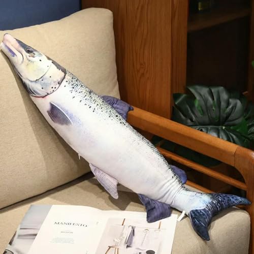 LsnDxg Neue lebensechte Fisch Plüsch Puppe Thunfisch Lachs Saury Zackenbarsch Plüsch Marine Tier Sofa Kissen Kinder Geburtstagsgeschenk 40cm 2 von LsnDxg