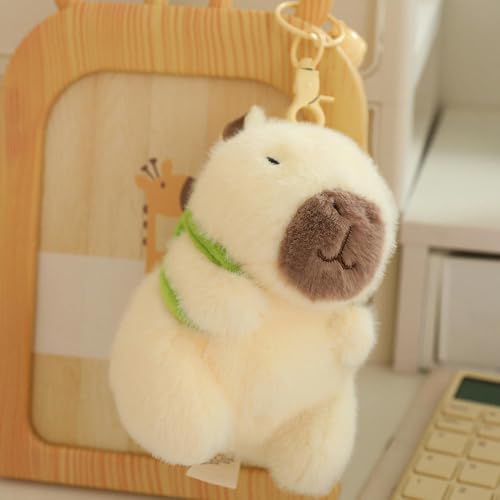 LsnDxg Niedliche Capybara Plüsch Anhänger, Erdbeere Capybara Rucksack Ornament, Mädchen Schlüssel Anhänger, Geburtstagsgeschenk, Kinder 12cm 1 von LsnDxg