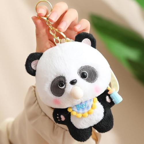 LsnDxg Panda Plüsch Anhänger Puppe Souvenir Niedliche Panda Puppe Schultasche Anhänger Kindergeschenk Geburtstagsgeschenk 14CM 2 von LsnDxg