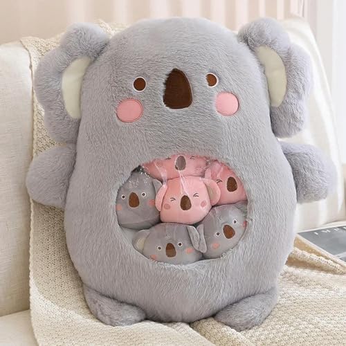 LsnDxg Plüsch Pudding Tasche Tier Tasche Mini Puff Ball Hase Koala Dinosaurier Puppe Snacks Plüsch Kissen Kinder Geburtstagsgeschenk 40CM 2 von LsnDxg