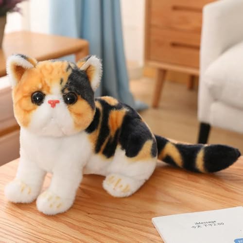 LsnDxg Plüsch lebensechte Katze Plüschtiere Katze süße Kätzchen Puppen Haustierspielzeug Wohnkultur Geschenke für Jungen und Mädchen Geburtstagsgeschenke 26cm 3 von LsnDxg