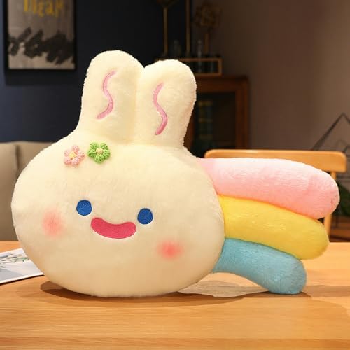 LsnDxg Regenbogen Hase Kissen Niedliches Plüschtier Soft Cartoon Katze Puppe Sofa Kissen Kinder Geburtstagsgeschenk 50cm 4 von LsnDxg