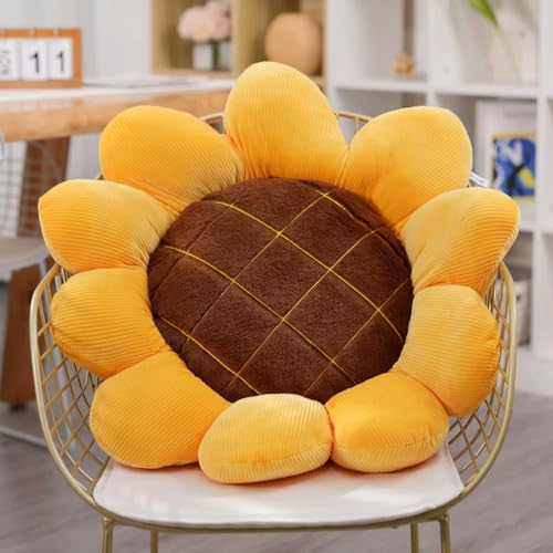 LsnDxg Sonnenblume Plüschpflanze super weich Plüsch Sitzkissen Dekokissen Auto Esszimmer Dekor Sofa Stuhl Indoor Boden Geburtstag 40cm 1 von LsnDxg