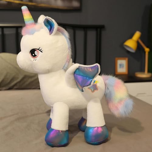 Puppe Regenbogen Pferd Plüsch Spielzeug Kinder Geburtstagsgeschenk Weihnachtsgeschenk 100CM 1 von LsnDxg