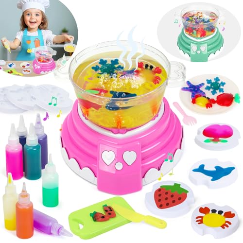 Kinderküche Spielküche Zubehör,Kochend Kochgeschirr mit Zeitschaltuhr,Licht und Sound,Wasser-Gel-Spielzeuge Wasserelfe Küchenzubehör Experimentierkästen,Role Play Geschenk Junge Mädchen 3 Jahre von Ltteaoy