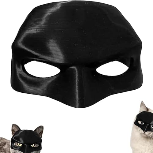 10cm Batcat-Maske - Lustige schwarze Fledermausmaske für Katzen, Haustierkostüm für Halloween oder den täglichen Spaß von LuGirlre