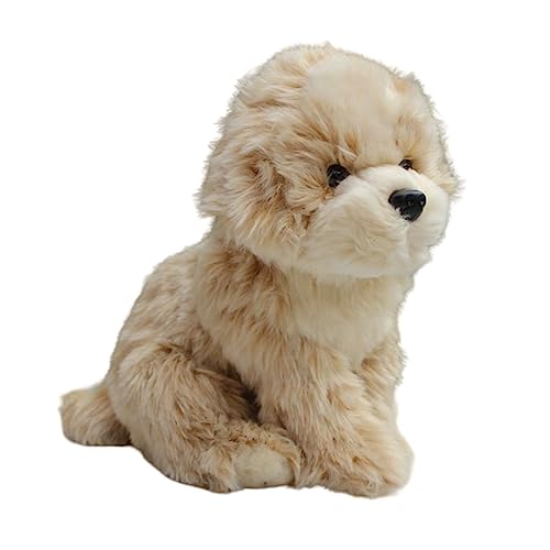 LuLezon Realistische Shih Tzu Plüsch Tier Braun Pudel Welpen Hund Plüschtier Wohnkultur Geschenk für Mädchen Jungen von LuLezon
