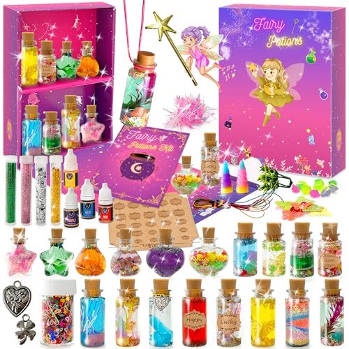 Lubibi DIY Feentränke-Kit für Kinder,Zaubertrank Kinder Bastelset, DIY Kinder Mädchen kreative Geschenke, Magic Zaubertränke Mixies Basteln Mädchen,Potions Kit Arts Crafts für 6 7 8 9 10+ Kinder von Lubibi