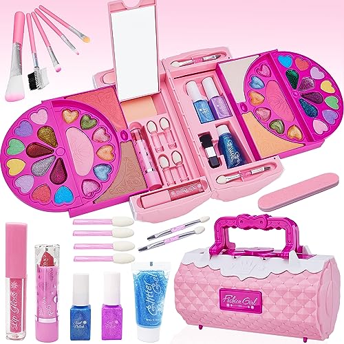 Kinderschminke Set Mädchen Kinder Make Up Set für 4-10 Jahre