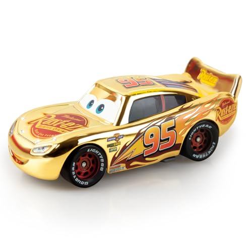 Luchild Cars Spielzeug-Mini Lightning Mc-Queen Cars Auto, Metall Kinder spielzeugauto Modellauto, Cars Autos Kinderidee Spielfahrzeuge als Geschenke für Kinder Geburtstagsfeiern, Kindertage(Gold) von Luchild